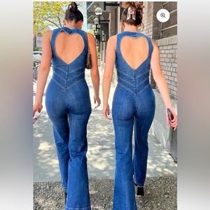 Revive Denim Heart Denim Jumpsuit